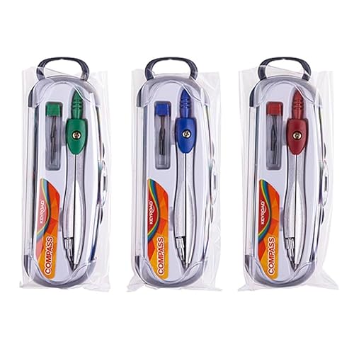 KEYROAD Kinder Zirkel/Etui/geeignet für Kinder ab 6 Jahren/komfortabler Griff/klassisches Design/für Kindergarten, Schule, Zuhause/Farbe wird zufällig ausgewählt /