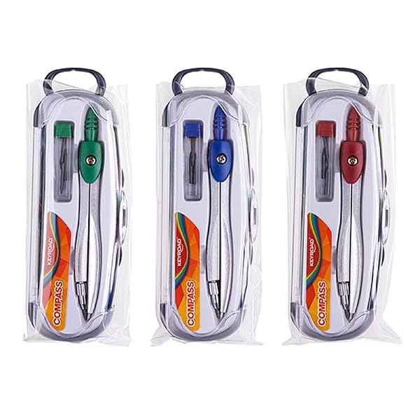 KEYROAD Dziecięce cyrkle/etui/odpowiednie dla dzieci od 6 roku życia/wygodny uchwyt/klasyczny design/do przedszkola, szkoły, domu/kolor jest wybierany losowo /
