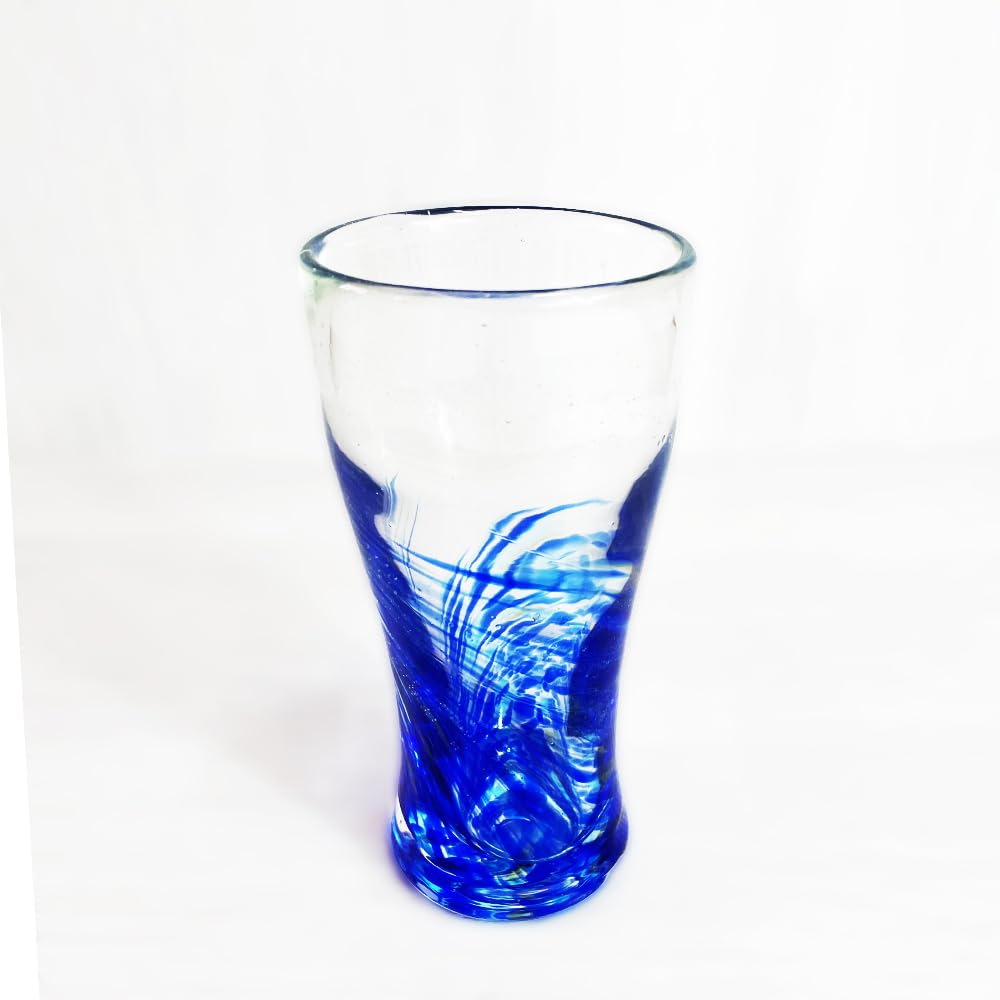 Ryukyu Glass, Ryukyu Glass, Okinawa, Souvenir, Beer Glass, Long Glass, Fluorite, Firefly LOVE & STAR Long Beer Glass (Blue) : Home & Kitchen
