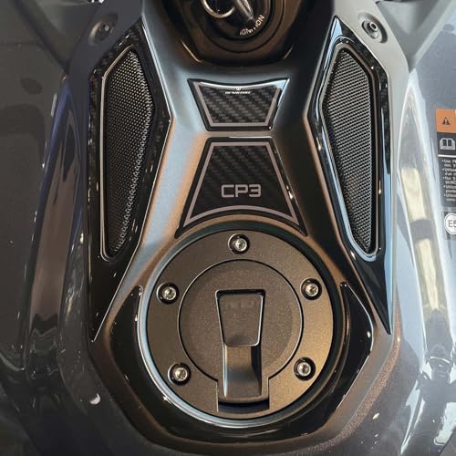 Resin Bike Adhesivos de Moto Compatibles con Yamaha MT 09 2024-2025 Neutral. Protecciones Zona de la Llave de Choques y Arañazos de Moto. Pegatinas 3D Resinadas Made in Italy