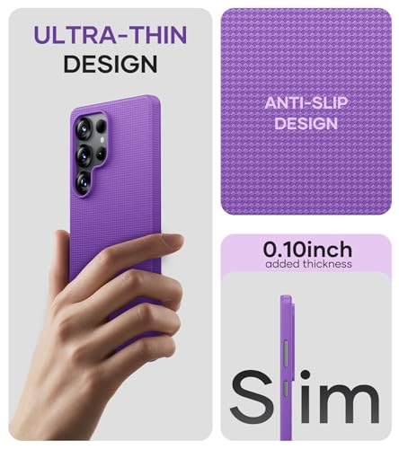 Image of SSLOTSCASE for Samsung Galaxy S25 Ultra Case Slim, Wireless Charging Compatible, Military Grade Shockproof Protective Drop Protection Sturdy Case Cover for Galaxy S25 Ultra 6.9'' 5G 2025, Purple | Wireless Charging Compatible, Military Grade Shockproof Protective Drop Protection Sturdy Case Cover for S25 Ultra