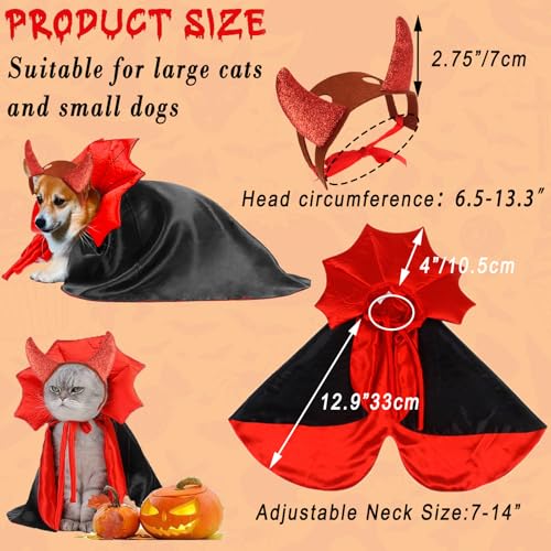 Disfraz Halloween para perro pequeño capa vampiro y diablo M miniatura 5