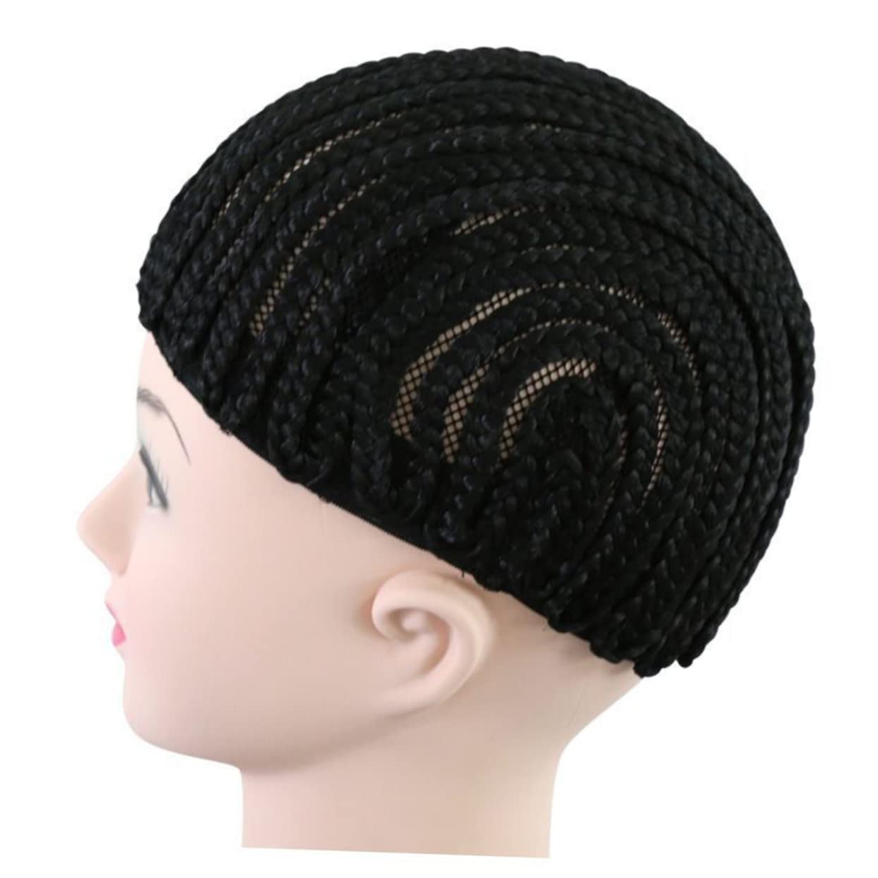 FOMIYES 1pc Black Cornrow Wig Cap Elastic Sew Dome Net Soft Stretchable m Size Wig Making Cap for Braiding