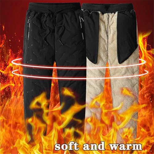 Julidostore Fleece Pants,Julidostore Fleece Lined Pant,Unisex Fleece-Lined Waterproof Pants2
