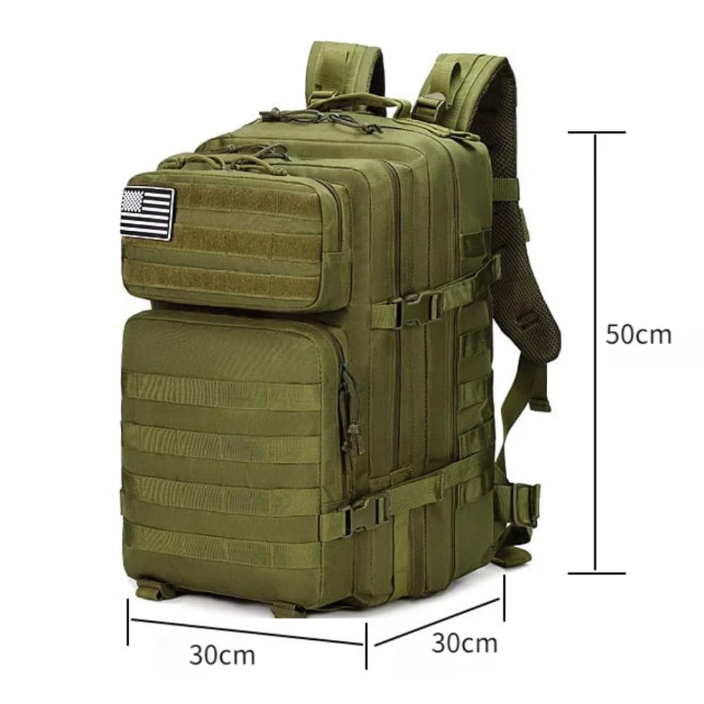 Sac à dos tactique 50 L militaire pour homme et femme Sac à dos pour voyage, camping, randonnée, sac à dos étanche pour sports de plein air