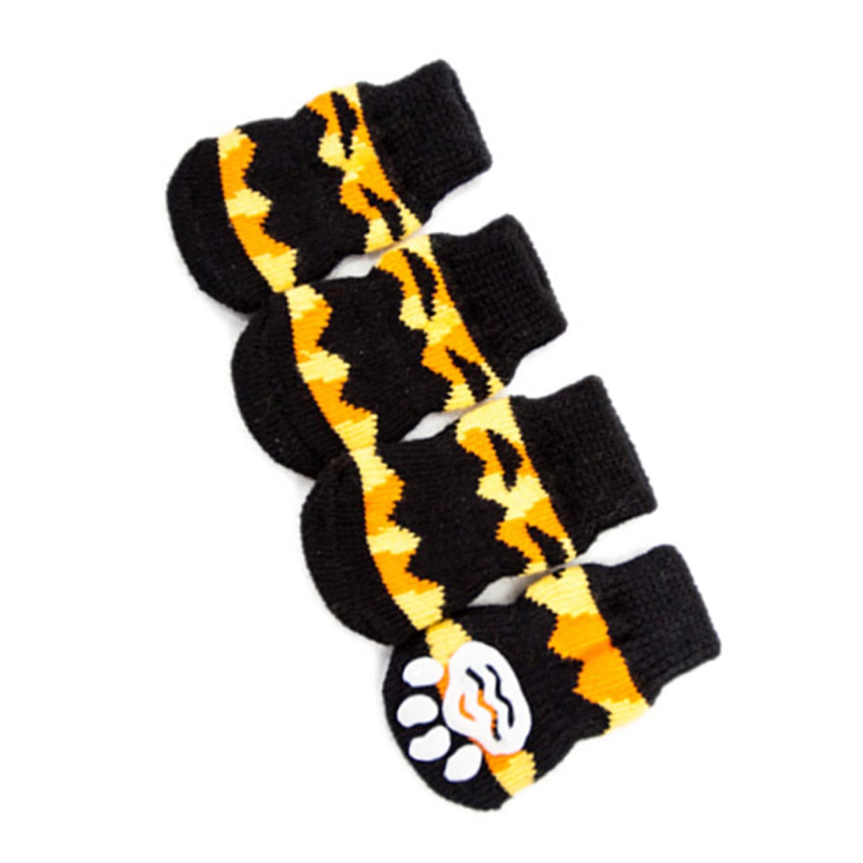 COLLBATH Pumpkin Socks for Dogs Halloween Pet Socks Non-Slip Cotton Fashionable Design for Halloween Decor
