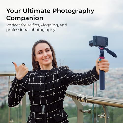 Image of Digitek (DTR 565 SS) Tripod Selfie Stick with Wireless Remote, 360 Rotation, 7-Section Aluminum Rod, 1450mm Max Height, 3kg Load, GoPro Adapter - Compatible with Phone & Action Cameras