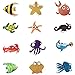 BESTZY antidérapant Baignoire Stickers 12pcs Enfants Autocollants De Baignoire Créature Marine pour Enfants Autocollants De Baignoire Adhésif Forte Parfait pour Tout-Petit Enfants Bébé
