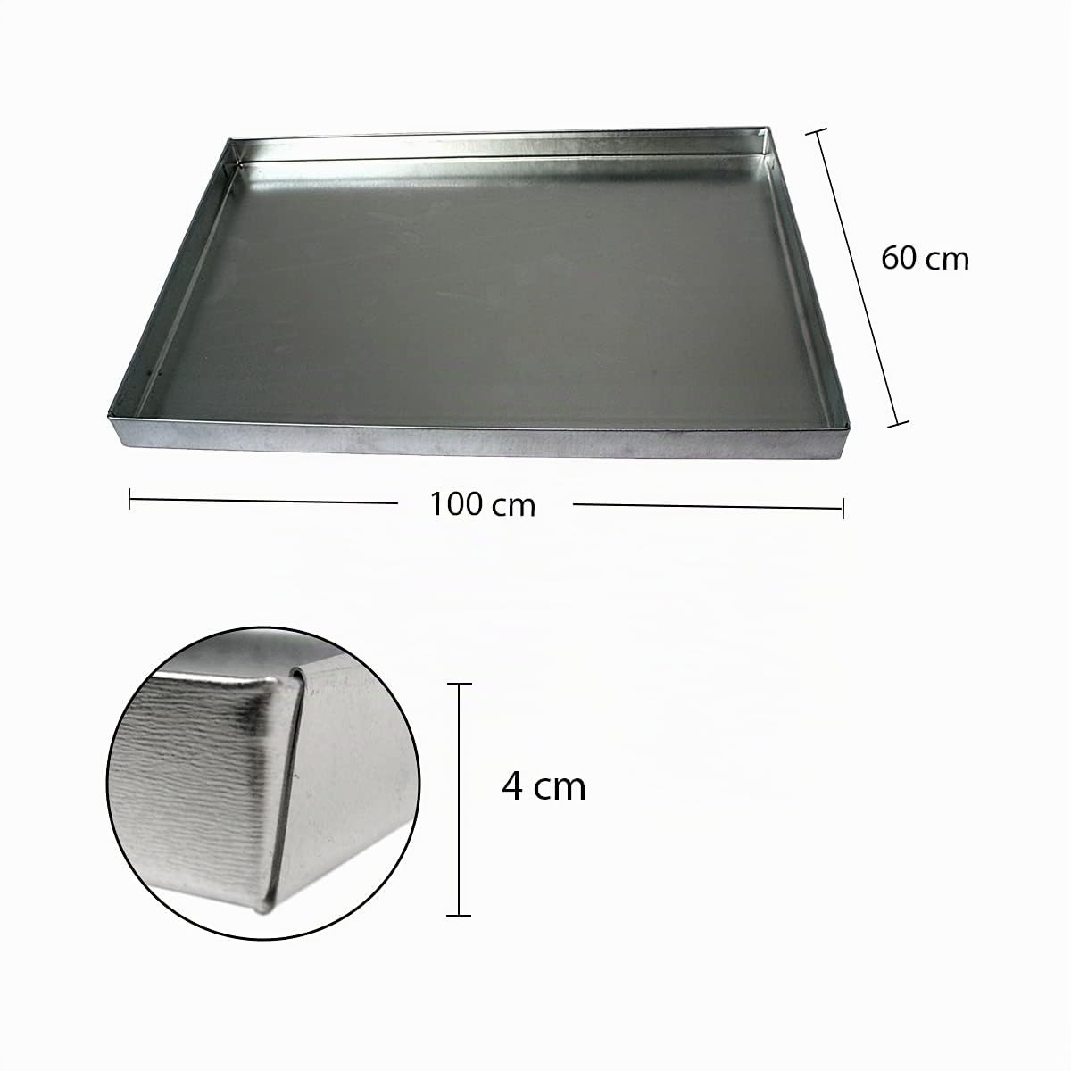 Pyko Grille de barbecue, grille de rechange, grille de barbecue, grille de cheminée, grille de cheminée avec bac à cendres 100 x 60 cm