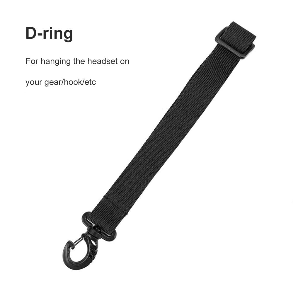 DONGKER Cubierta táctica para auriculares, orejeras tácticas, Molle diadema con anillo en D