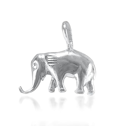 925 Sterling Silver Elephant Pendant For Unisex