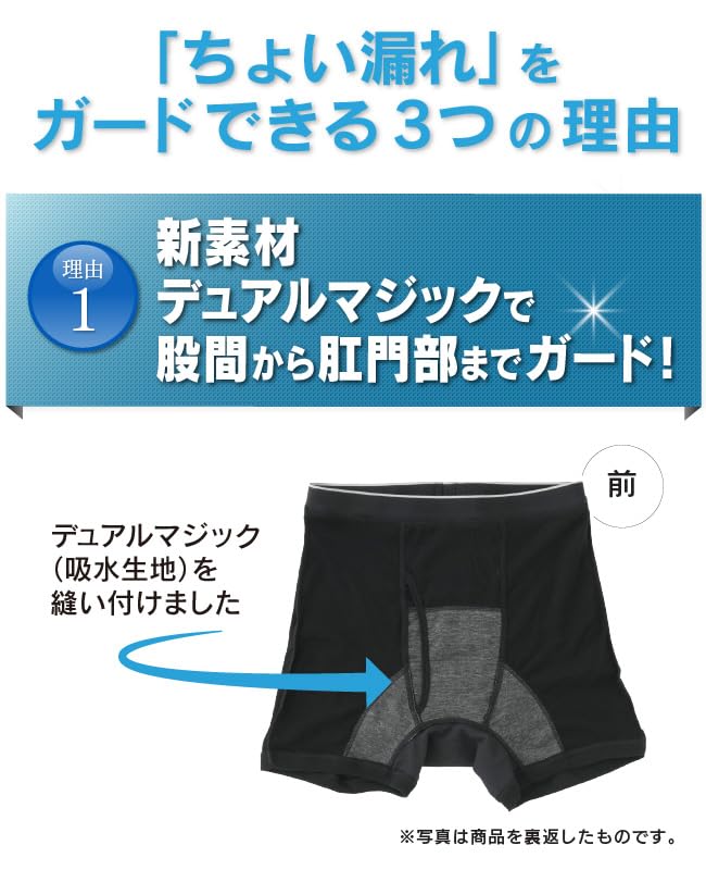 Amazon.co.jp: 痔 軟便 尿染み 防止 男性 メンズ ボクサーパンツ 黒
