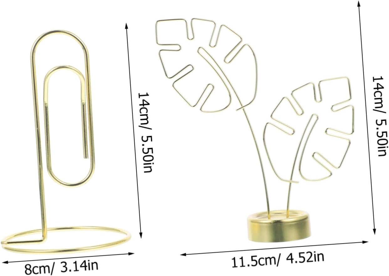 STOBOK Iron Material Photo Clip Holders Card Holders for Wedding Table Seating