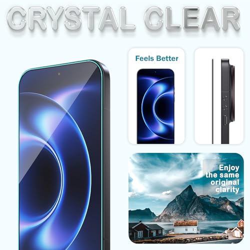 Image of FIRST MART Tempered Glass for Xiaomi 17 Ultra, 9H Full-Glue Screen Protector, 3D Edge-to-Edge, HD Clear, Oleophobic, Case-Friendly, Black, Pack of 1