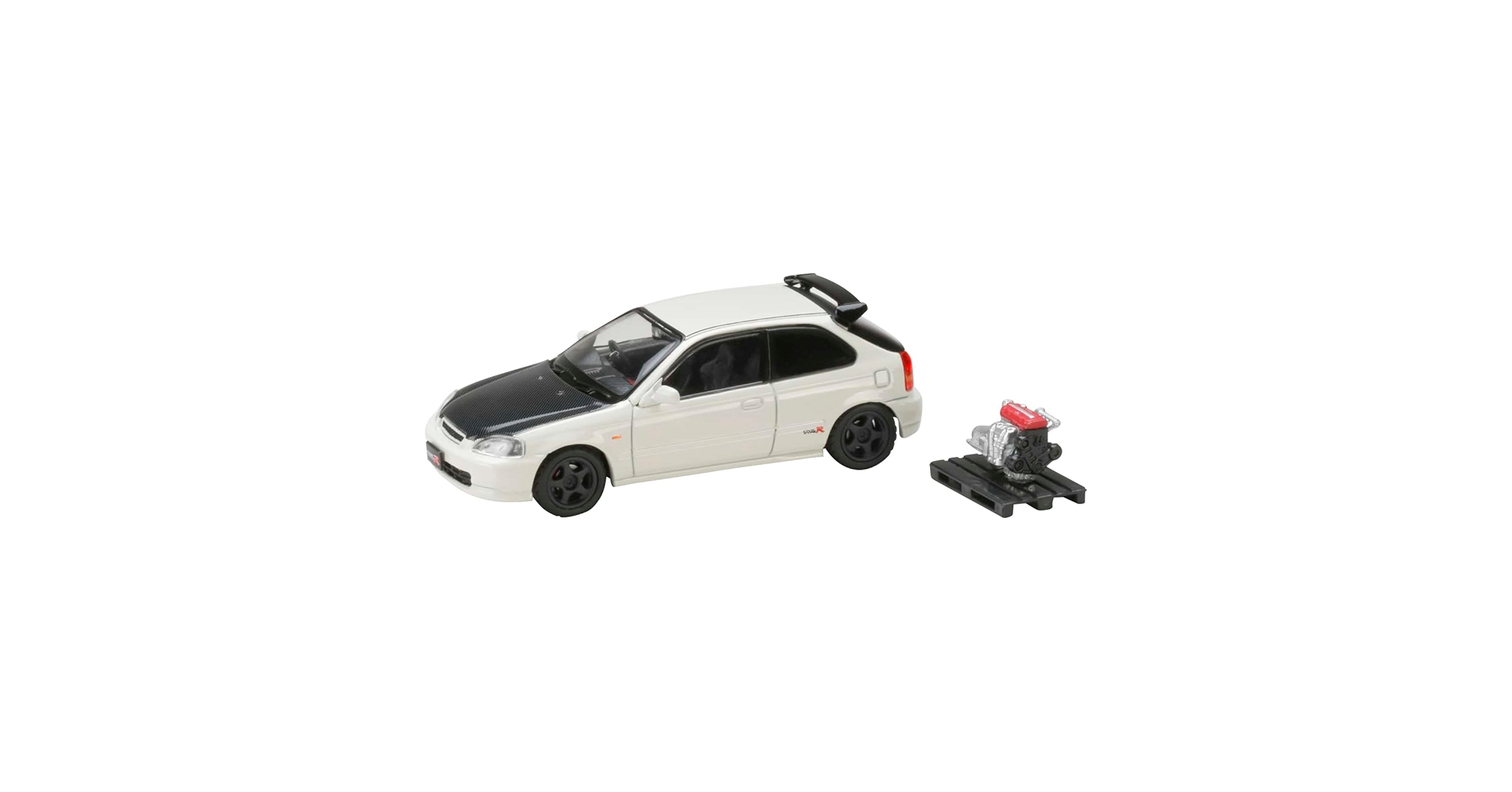 Honda Civic Type R EK9 ホワイト ミニカー Honda Civic (EK9) Type R White (Diecast Car) - HobbySearch