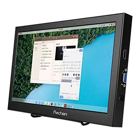 Portable Monitor, 11.6 Inch Small Monitor 1366x768 with VGA/HDMI, CCTV Monitor for PS3 PS4 Raspberry Pi 3 2 1 Windows 7 8 10 System Home Office, Mini Monitor with Dual Built-in Speaker, Prechen Cover