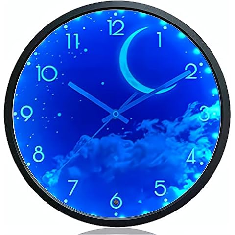 OCEST Night Light Wall Clock for Bedroom Cover