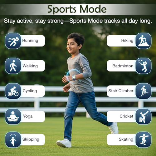 Image of sekyo 'Spark' Kids Smart Watch | Activity Tracker, Games, Class Mode, Parent Control App, Good Habit App, Waterproof, Alarm, Calculator, Calendar, Flashlight, Stopwatch (Pink)