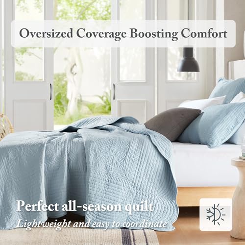 Image of Madison Park Cottage Cotton Coverlet Set, 3-Piece King /Cal King Quilt Set