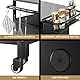 Skokliz Grillwagen Grilltisch Outdoor Grill Trolley, Grill Beistelltisch mit 2 Rollen, Wetterfest, Multifunktionaler Edelstahl für BBQ und Garten