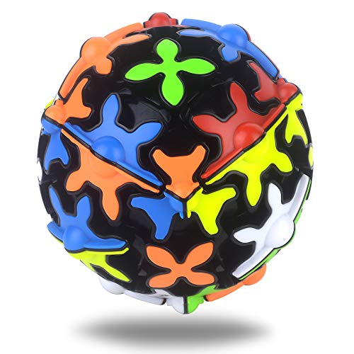 Speed Cube,SHONCO Sphere Puzzles Magic Ball Brain Teasers Toy,360 Degree Rotating Three-Dimensional Gear Cube,Magic Cube Fidget Toy for Kids and Adults