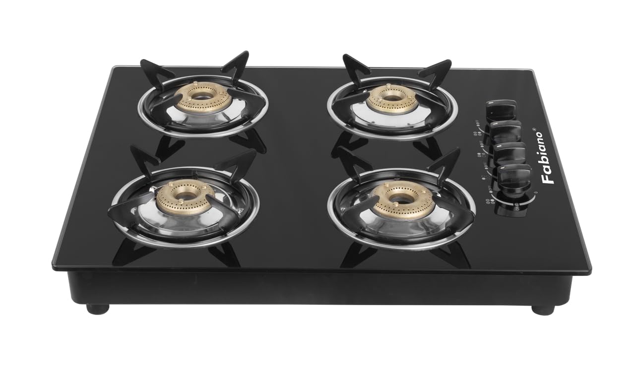 Fabiano 4 Burner Hob Top Gas Stove High Efficiency Cast Iron Burner