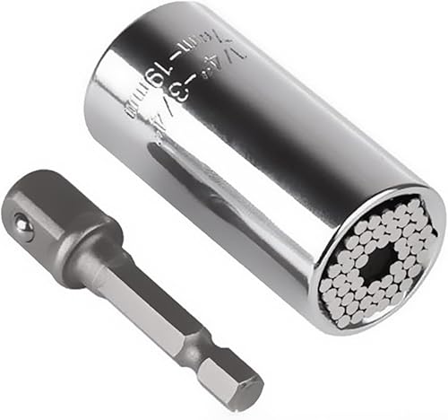 Multifunción/autoajuste/multi tamaño/conjunto de herramientas de enchufe universal con adaptador - llave eléctrica, juego de zócalos de taladro,