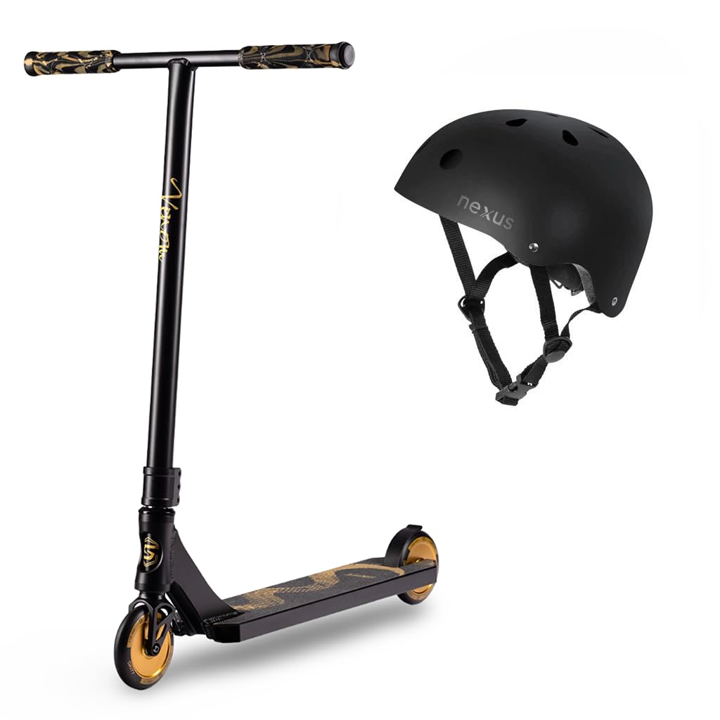 Trottinette Freestyle SKITT - Venom | Set Freestyle | Roulements Haute Performance ABEC-9 | Construction légère en Aluminium | Guidon Freestyle Rotatif à 360°