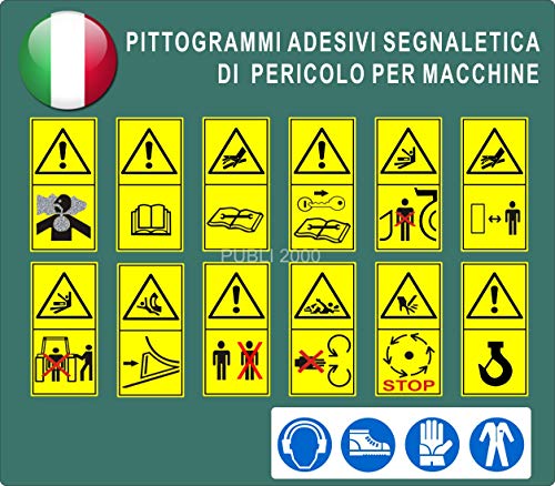 13 pictogrammes autocollants ISO 11684 signalisation de danger pour la mise en sécurité de tracteurs et machines agricoles et forestières en général