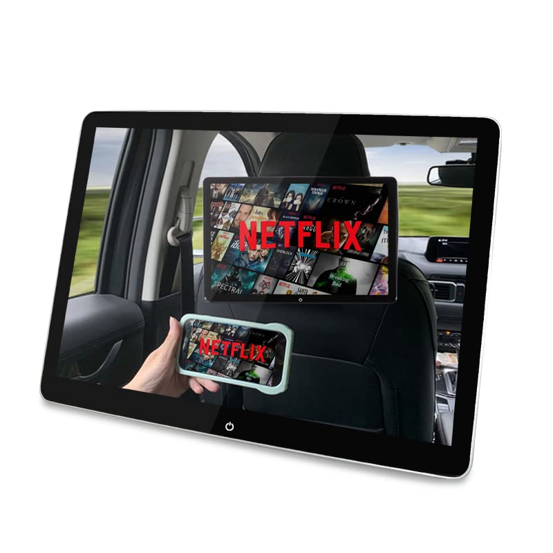 Set 2X Auto Kopfstützen Monitor 12" Touchscreen Android Bluetooth WiFi 4G LTE
