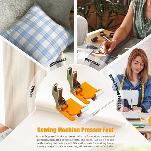 2 Piezas Pie Prensatelas Multifuncional para Máquina de Coser miniatura 3