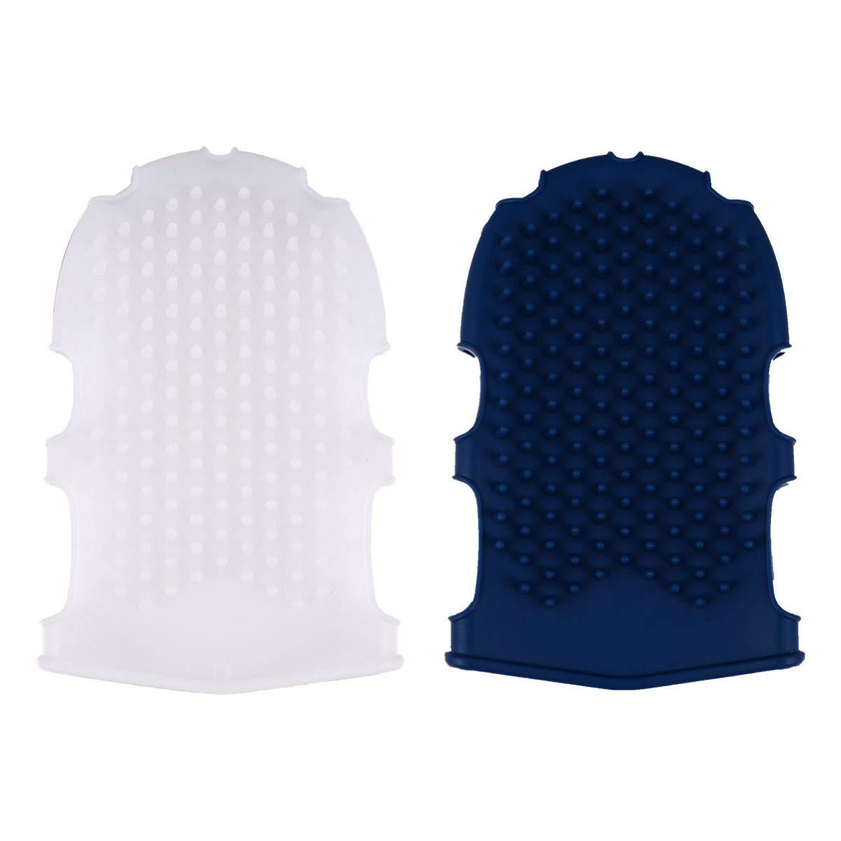 COHEALI 2 guantes de silicona para baño, cepillos de masaje, guantes de baño, cepillos de masaje de silicona para hombres y mujeres (color al azar)