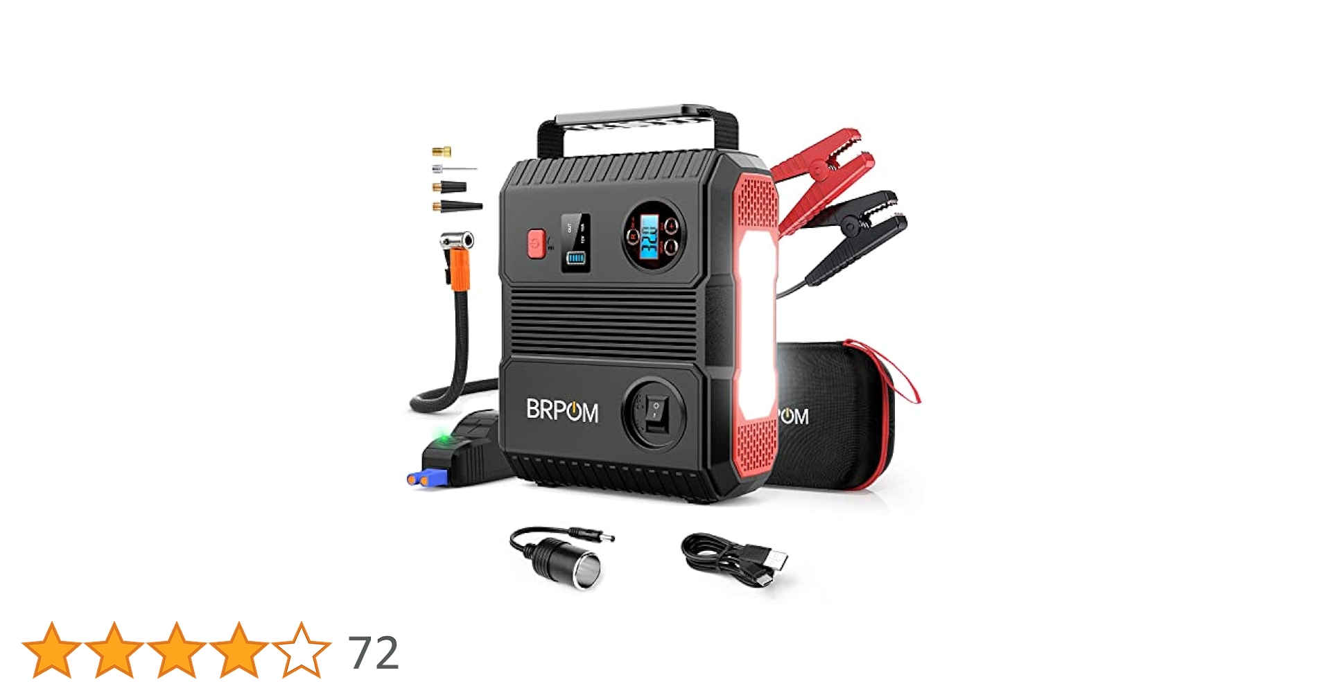 BRPOM 電動空気入れ Amazon | BRPOM ジャンプスターター 空気入れ付き 一台4役