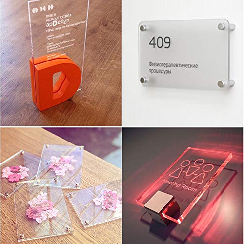 Hileyu Plexiglasplaten; transparante acrylplaten, 10 stuks; 150 x 100 x1,5 mm; vierkante acrylplaten; voor fotolijsten - Image 5