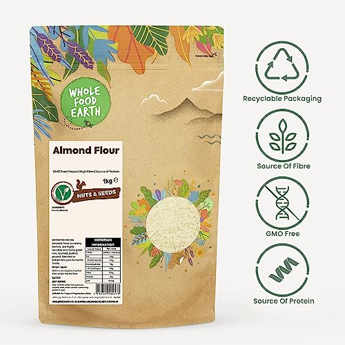 Wholefood Earth Almonds Flour 1 kg | GMO Free | High Fibre | Source of Protein