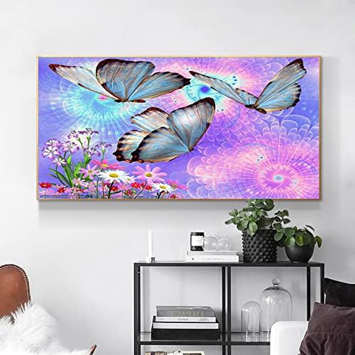 Affiches fleurs et papillon pour habiller le mur d'une chambre cocooning