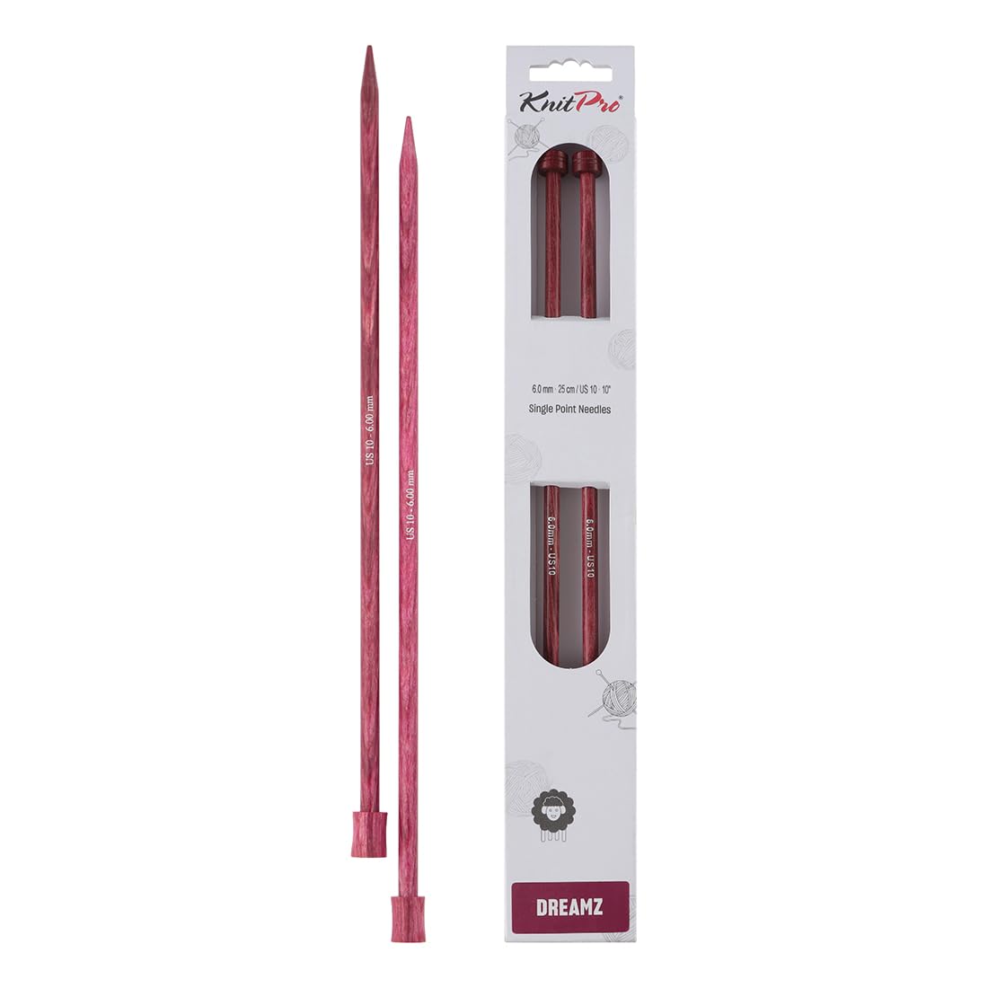 KnitPro Dreamz Single Pointed Needles 10" (25cm) | Size 6.00mm