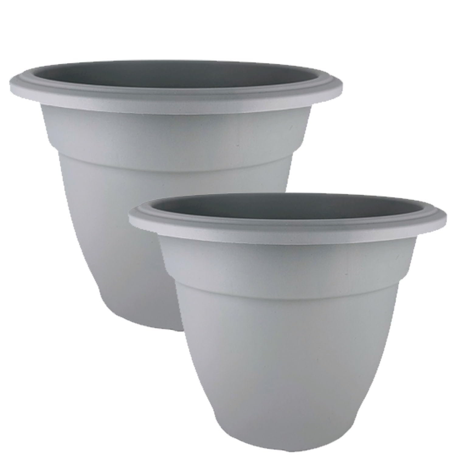 ZARVICZONIA Pack of 2 Planters Size 20cm, 30cm, 38cm, 45cm, 55cm,for Indoor Plants Flowerpot Imitation Flower Pot Square for Gardening Potted Outdoor with Container Stylish Glossy Design Garde (45cm)