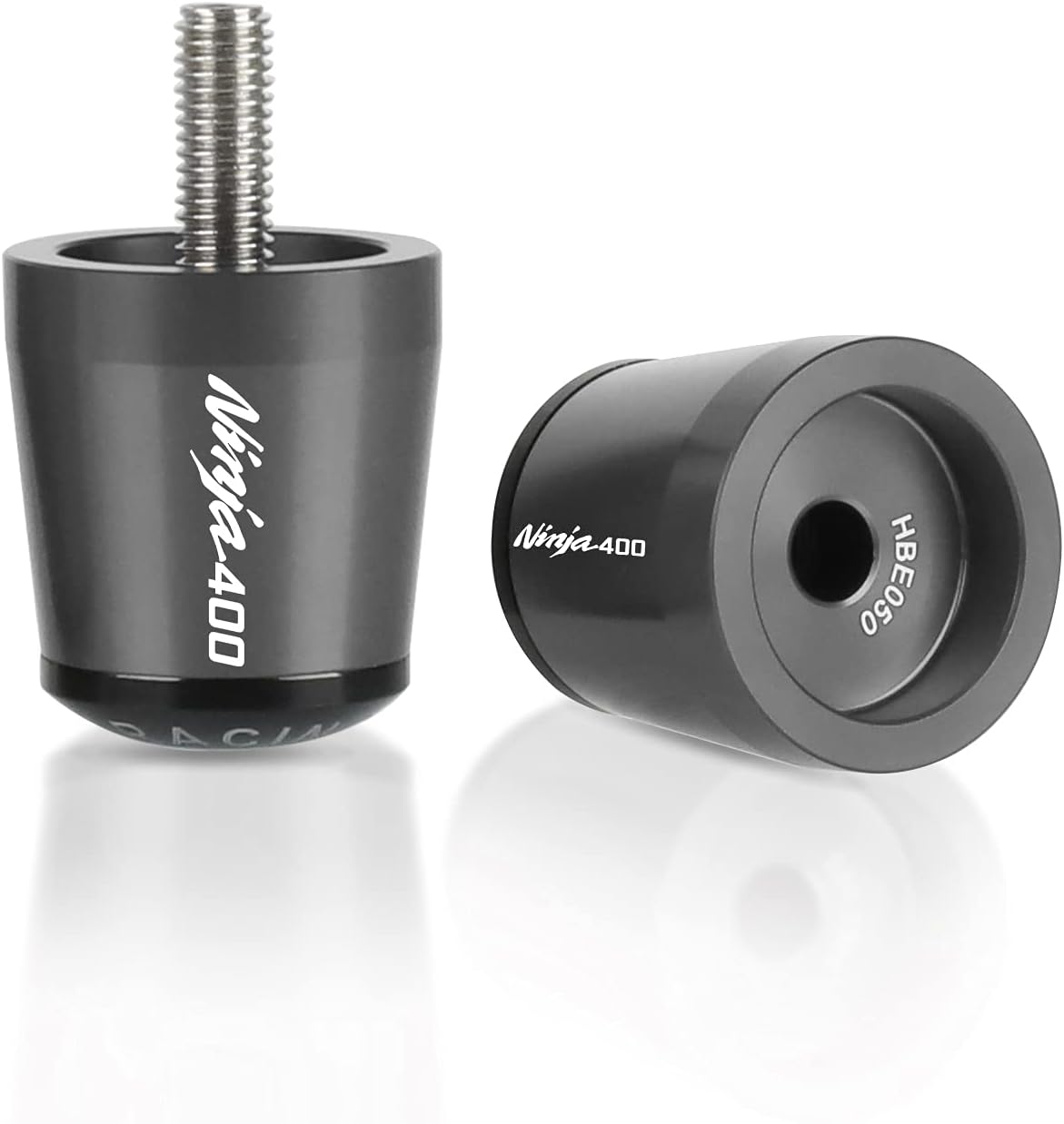 CNC Alu Motorcycle Handlebar Grips Ends Caps Ends Caps for Ninja 400 2018-2021 Gray