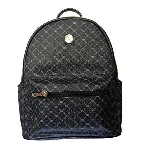 Rioni Zaino Round Dome Travel Daypack Backpack - Signature Black