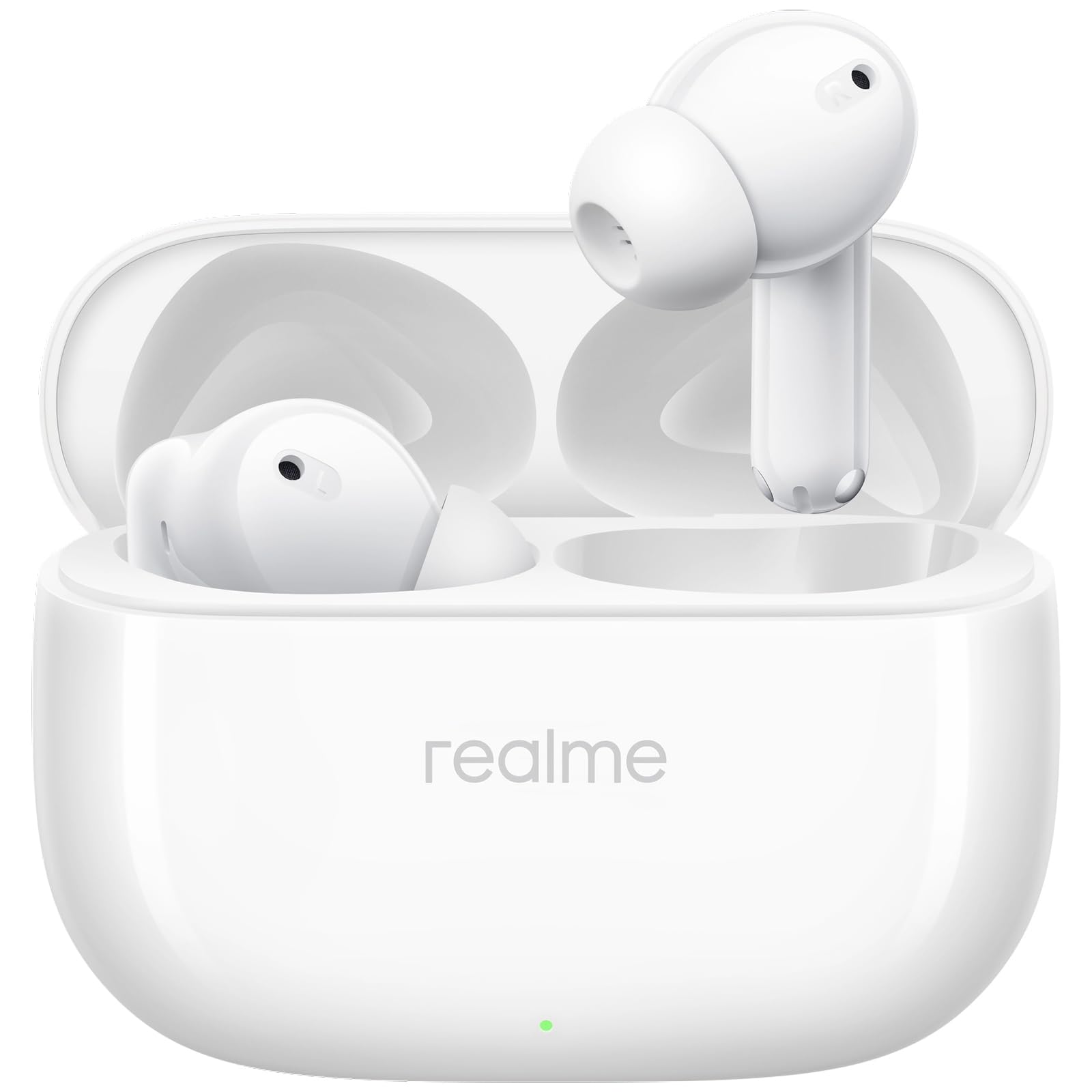 realme Buds T310, auricolari Bluetooth senza fili, ANC ibrido da 46 dB, driver bassi dinamici da 12,4 mm, 40 Ore di Riproduzione Totale, Bluetooth 5.4, audio spaziale a 360°, colore bianco