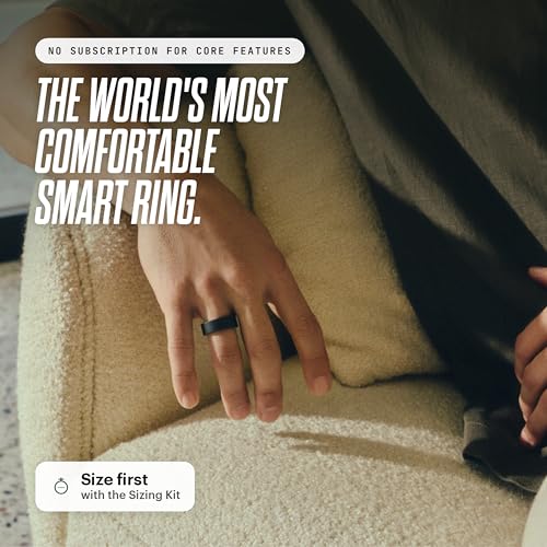 Image of ULTRAHUMAN Ring AIR - Smart Ring | No App Subscription Fee | Size First with Sizing Kit | Sleep, Activity & Heart Rate Tracking | Fitness Ring for Men & Women (Matte Grey, 7)