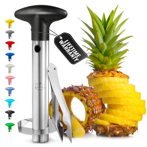 Zulay Kitchen Stainless Steel Pineapple Corer & Slicer – Heavy-Du...