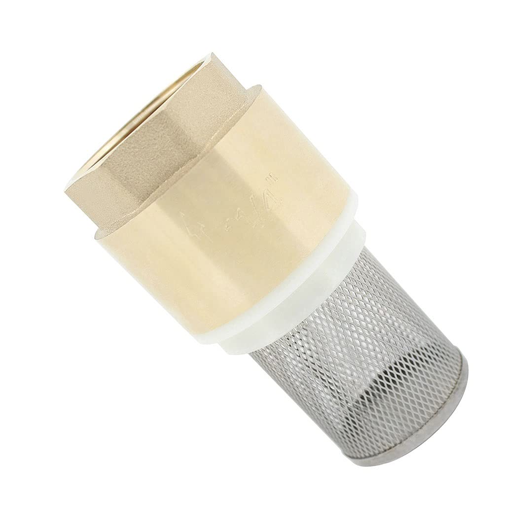 Fidalika Brass Check Valve With Filter, For Pump 1/2 3/4 1 1-1/4 1-1/2 2 2-1/2 3 Inch Suction Foot Valve Strainer No Return 1Pcs (Size : Dn40)
