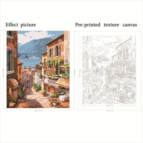 QUITEDEW Adult Scenery Paint by Number Garden Kit 16x20 Inch