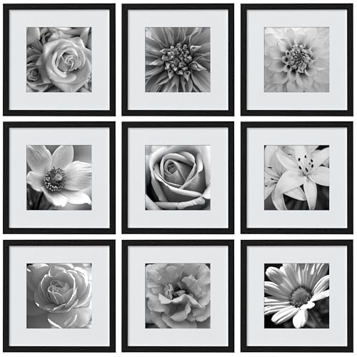 eletecpro 14x14 Picture Frames Set of 9, Classic Gallery Wall