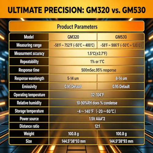 Image of Infrared Thermometer Gun,Non Contact Digital Surface Thermometer with Laser Pointer, Backlit LCD,-58F to 986F for Cooking,HVAC, Automotive-GM530