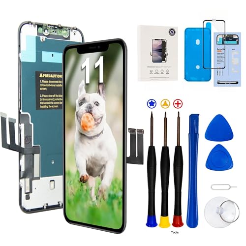 EFAITHLIFE Marco de Repuesto para iPhone 11, Pantalla táctil 3D e identificación Facial con Kit de Herramientas de reparación, para Modelos A2111, A2223, A2221