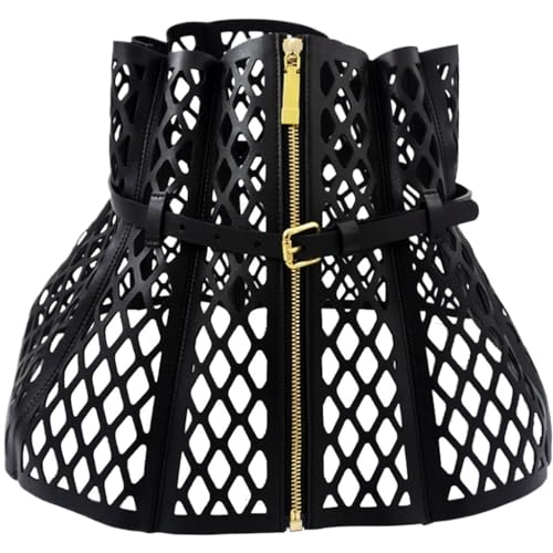 Mesh Bra Waistband, Leather Curved Wide Waistband Decoration, Large Waistband(80cm)