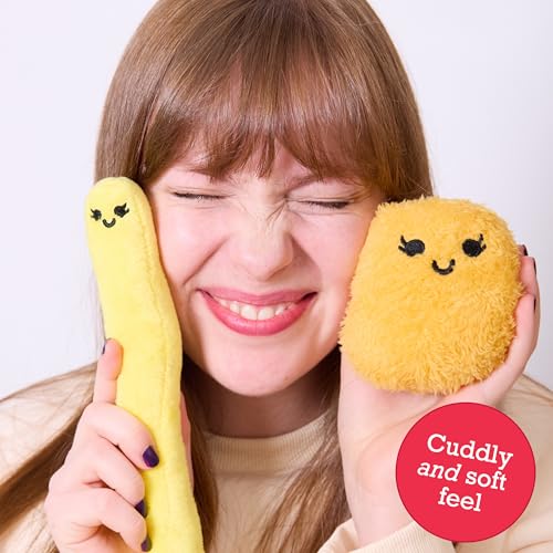 emotional support chicken nuggets by relatable cuddly plush collectibles and squishy toys cozy fall gifts and fun trick or treat toys includes 5 plushies with carrying basket